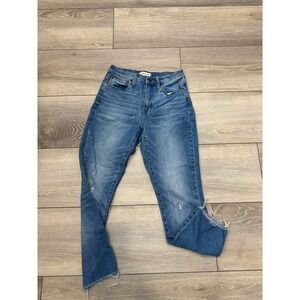 Madewell the high rise slim crop boyfriend jean size 24